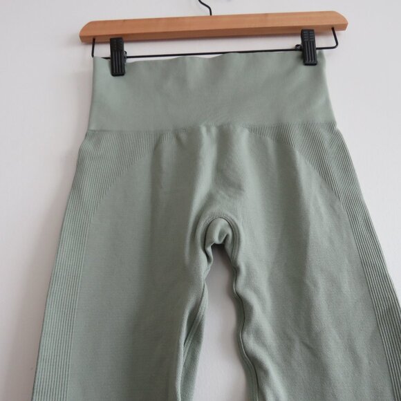 SET ACTIVE Sculptflex Yoga Activewear Leggings in Olive Green Pastel Gym Workout - Picture 9 of 13